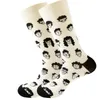 Chaussettes d'hiver pour femmes hommes automne coton beignets de noix de coco impression animale rayure chaussette haute qualité bas long