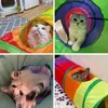 Kapalı Kediler İçin Cat Oyuncak Tür Tüneli Interactive 2 Yolu Tüp Oyun Güzel Evcil Hayvan Yavru Oyuncak Topla Eğlence