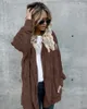 Jaqueta de moda feminina feminina feminino outono casaco de inverno quente mole macio casual lã difusa