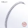 Bangles Fine JewelryBracelets Pure Silver of 16 20,5 cm Bracelet de tennis Bijoux 2 4 mm 5a CZ Gift Eternal For Wife Stuple Real 925 Jewelry