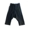 Pantalones para hombres 27-44 cabello de hombre personalizado Hip Hop Retro Drapeado Harén asimétrico Dispersores de tamaño grande