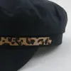 Berets Baskenmütze Hüte Für Frauen Solide Schwarz Gelb Leopard Band Casual Outdoor Mode Dekoration Bühne Sombreros De Mujer