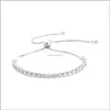 Bracelets de charme Lady Girl Sier Infinity Symbole d'amour sans fin Bracelet de charme Bijoux Cadeau avec bracelet en cristal brillant pour l'amitié / Si Dhrsx