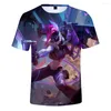 Erkek Tişörtleri Arcane League Of Legends Yaz 3d Jess Baskı Kısa kollu tişört gevşek sıradan All-Match T-Shirts Erkek Kadın Gömlek
