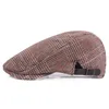 Качество Gatsby Hat Cabbie Driver Newsboy Avy Cap Cotton Plead Мужчины женщины молодые художественные береты