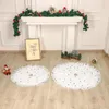 Adornos navideños 78/90/122cm falda de árbol alfombra de malla copo de nieve alfombra de felpa blanca para el hogar decoración de año de Navidad adorno de delantal de Navidad