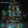 2,5 m 5m koperdraad LED -lichten Lichten Firecracker Fairy Garland Light voor kerstvenster Wedding Party Batterij bedienen D2.0