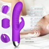 Articles de beauté Gode G-Spot Lapin Vibromasseur Silicone Masseur Réaliste 7 Vitesses Masturbateur Féminin Adultes Érotique Sexy Jouets pour Femmes 18