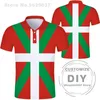 Мужская рубашка Polos euskadi бесплатно на заказ название Vitoria gasteiz poloshirt flag word bilbo donostia basque country chound