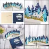 Greeting Cards Greeting Cards Merry Christmas Tree Winter Gift -Up Decoration Stickers Cut Year Drop Delivery 2021 Home Garden Festiv Dhqvd