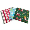 20 Pieces Christmas Cotton Fabric Squares Precut Quilting Fabric Patchwork Santa Claus Print for Xmas Sewing Crafting DIY Supplies