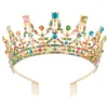 Hoofdbanden Vintage Gold Bloem Bead Bruidaal Kroon Kroon Hoofdband Vrouwen Crystal Tiara Kiefaardige Haaraccessoires Drop levering Yydhhome Ambkg