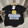 豪華なデザイナーTEESキッズファッションTシャツ男の子の女の子サマーレタープリントトリコロールベアトップベビーチャイルドTシャツスタイリッシュなトレンディなTシャツブラックホワイト