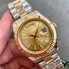 Luxe heren dames mode 41 mm gouden horloges automatische mechanische ontwerper vrouwen log waken 904L roestvrij staal merk mannen pols