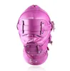 Beauty Items Female Adjustable Leather Bondage Headgear With Eyepatch Dildo Mouth Plug Gags Restriants Adult Games sexy Toy For Couple