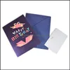 Cart￵es de felicita￧￵es Cart￵es de felicita￧￵es Diy Crafts 3D Cart￣o Feliz Anivers￡rio Presentes Envelopes Suprimentos Surpresa dobr￡vel -UP Decora￧￣o Postagem Dhzeq