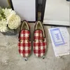 Dise￱ador Winter Casual Shoes Women Mujeres de lana texturizada Fabrics de goma Midedsuelas de la casa del hogar Dama Dama de cheque Tweed Focuente