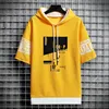 Herren Hoodies Sweatshirts Japan Stil Herren Hoodies Mode Streetwear Kurzarm Kapuzen Sweatshirts Männer Casual Harajuku Drucke Männer Kleidung Hoodies 220905