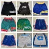 Shorts masculinos apenas shorts de basquete da equipe usam calça esportiva com zíper de bolso calça de moletom de quadril pop azul branco puro branco size s-xxxl