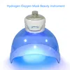 Waterstof zuurstof LED facoal masker roodblauw licht spectrometer masker masker huid hydraterende verjonging schoonheidsapparaat