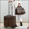 Koffer Koffer 2021 Hohe Qualität 16" Zoll Retro Frauen Lage Reisetasche mit Handtasche Rolling Koffer Set auf Rädern Drop Lieferung DHDY4