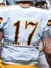 WS American College Football Wear Custom Men NCAA Wyoming 17 Josh Allen College Football Brown White Stitcehd 도매 유니폼 저렴한 S-4XL