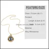 Pendentif Colliers Fatima Main Pendentif Collier Turquie Mauvais Yeux Bleus Diamant Chandail Chaîne Creux Pendentifs Chanceux Réglable Lulubaby Dhxcc