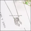 Pendant Necklaces Cute Dream Catcher Feather 925 Sterling Sier Necklaces Pendants For Women Fashion Dreamcatcher Neckla Carshop2006 Dhd3F