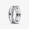 Logotipo de assinatura Pavimenta Ring Ring 925 Sterling Silver Rings for Women Wedding Rings Fashion Jewelry