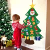 Bambini fai da te Feltro Albero di Natale Decorazione natalizia per la casa Navidad 2022 Regali di Capodanno Ornamenti natalizi Babbo Natale Albero di Natale 100 pezzi P0905