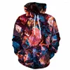 Herrtröjor några lämnar tröjor män som målar hoodie tryck färgglada tröja tryckt harajuku 3d hoody anime unisex