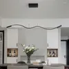 Pendant Lamps Wave Shape Modern Led Chandelier For Dining Kitchen Room Shop Home Decoration 110-240V ZM112404