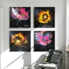 Malarstwo kwiatowe Odciski i plakaty Streszczenie Jasnoczerwony Poppy Nordic Plant Wall Art na salon Dekoracja domu