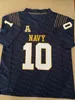 Ws American College Football Wear Personalizzato 2021 NCAA Navy Midshipmen College Jersey Football Dalen Morris Nelson Smith Mychal Cooper Diego Fagot