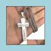 Collier pendentif croix de baseball créatif pour femmes et hommes en acier inoxydable Religion chrétienne bijoux cadeau Sexyhanz Dhu63