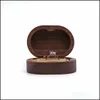 Boîtes à Bijoux Bijoux En Bois De Mariage Anneau Porteur Rétro Vintage Titulaire En Bois Personnalisé Coffret Cadeau Noyer Naturel Créatif Magnétique Er C Dhlvk