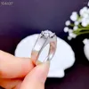 Cluster Rings Sterling Silver 925 Mosan Diamond Men 0.5CT - 3.0CTD Color VVS1 Class Clarity Luxury Jewelry Wedding Engagement Mens