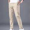 Calça masculina masculina elegante calça de fundo esbelto de fundo casual colorido puro estilo coreano