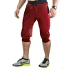 Herren-Shorts, Sommer, atmungsaktiv, einfarbig, verkürzte Hose, schmale Passform, sportlich, lässig, Stretch-Strumpfhose, Streetwear, M-3XL