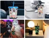 24oz/710ml Luminous Halloween Water Mug Color-Changing Water Cup Cold-Changing Drink Straw Plastic Cups Magic Coffee beer Mugs