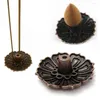 Fragrance Lamps 9-Hole Lotus Copper Portable Flower Incense Holder Mini Decorative Sticks Burner Practical Teahouse Home Decoration