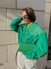 Damen down Parkas Frauen Herbst Mode Kontrast Jacke gepolstertes Mantel Vintage Langarmtaschen Frauen Außenbekleidung Chic Tops 220902