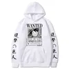 Sweats à capuche One Piece Luffy Anime Attack on Titan Fleece Pull Sweats Streetwear Vêtements surdimensionnés H1227