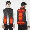 Coletes masculinos 17pcs jaqueta aquecida moda masculina coubante inteligente aquecimento elétrico USB Roupas térmicas quentes Colete de inverno Plustize 220905