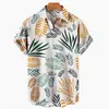 Camisas casuales de hombres Camisa hawaiana de verano camiseta 3D camisa retro patrón de árbol de coco manga corta Camisa vacaciones casua maneña de camiseta 220905