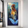 Canvas Painting Abstract Mermaid Wall Art Picture Nordic Modern Posters And Prints For Living Room Home Decoration