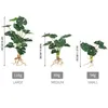 الزهور الزخرفية النباتات الاصطناعية الأوراق الخضراء أوراق 6/9 رأس فو ،