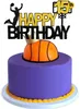 その他のお祝いのパーティー用品Lバスケットボールアクションケーキ/カップケーキトッパーバスケットボール/スポーツバースデーデコレーションケーキカーショップ2006 AMQPV