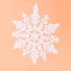 Christmas Decorations 3Pcs Snowflakes Plastic Decoration Artificial Snow Tree Ornaments Year Party Decor 2022 Gifts