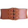 Belts Classy Stretchy Leather Belt Wide Corset For Lady Dress Overcoat Sweater Decor Dropship